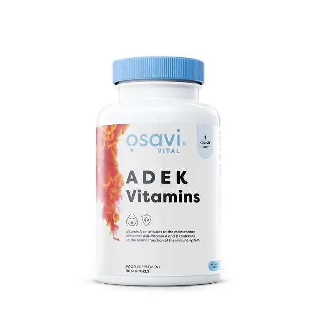 Вітамінний комплекс Osavi ADEK Vitamins, 90 капсул жиророзчинних вітамінів