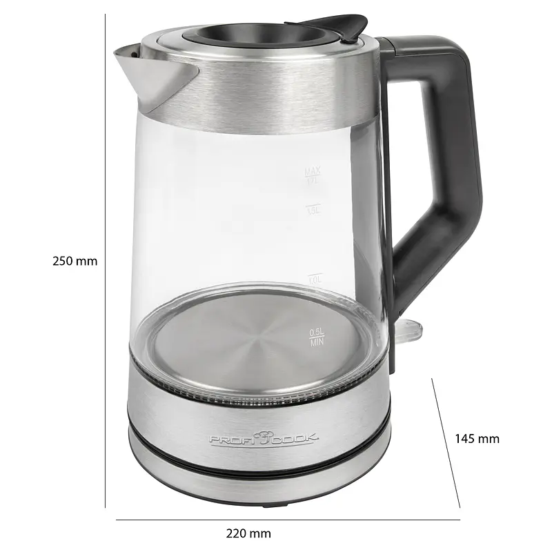 Електрочайник скляний PROFI COOK PC-WKS 1190 G - фото 2