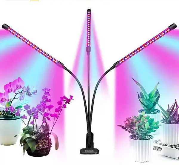 Світлодіодна фітолампа Grow Light для вирощування рослин, розсади Повний спектр 3 голови - фото 3