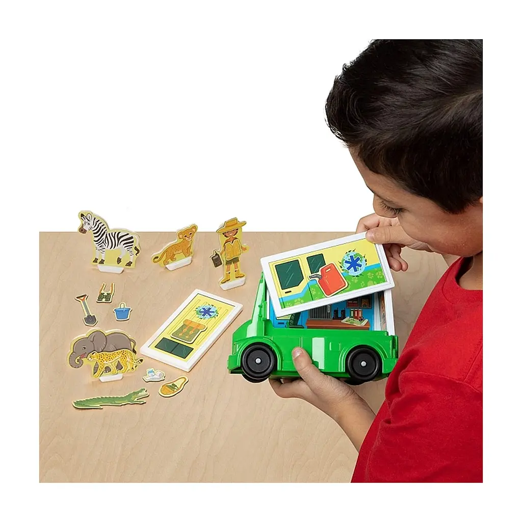 Игровой набор Melissa&Doug магнитный Сафари - спасательная машина (MD30666) - фото 3