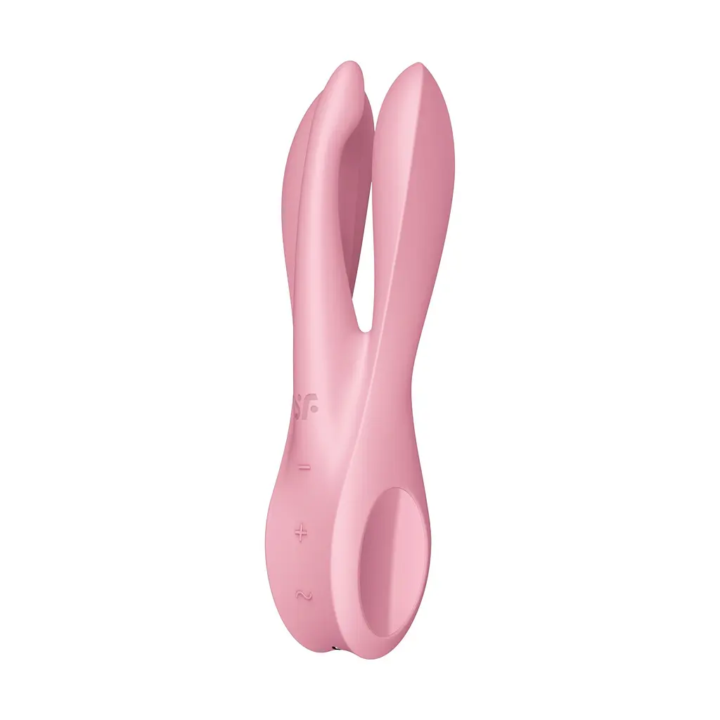Кліторальний вібратор Satisfyer Threesome 1 Pink з трьома гнучкими пальчиками - фото 2