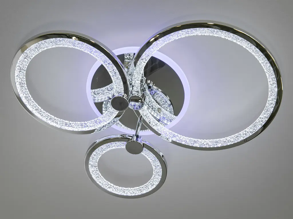 Елегантна стельова LED-люстра для вітальні Diasha 8180/3HR LED 3color dimmer - фото 3