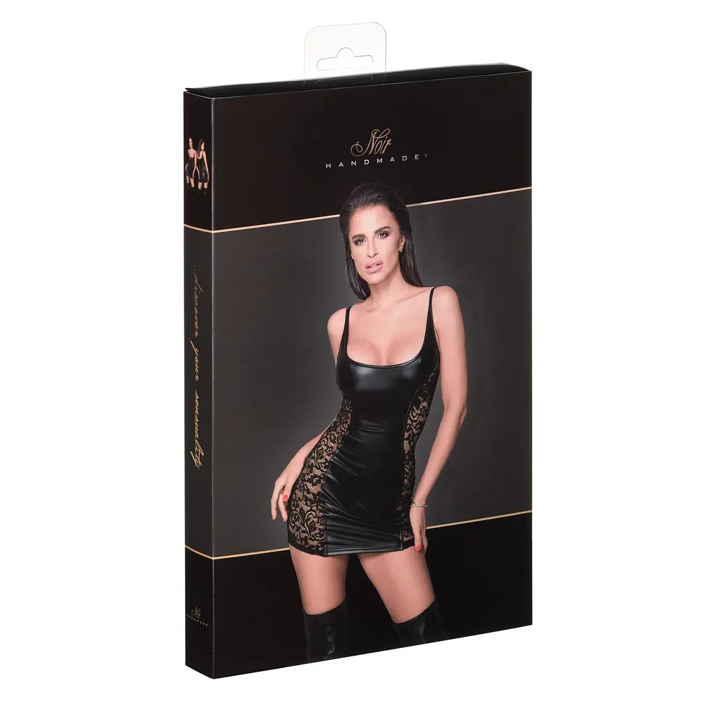 Сукня з мереживними вставками Noir Handmade F229 Powerwetlook dress with lace inserts, 3XL - фото 4