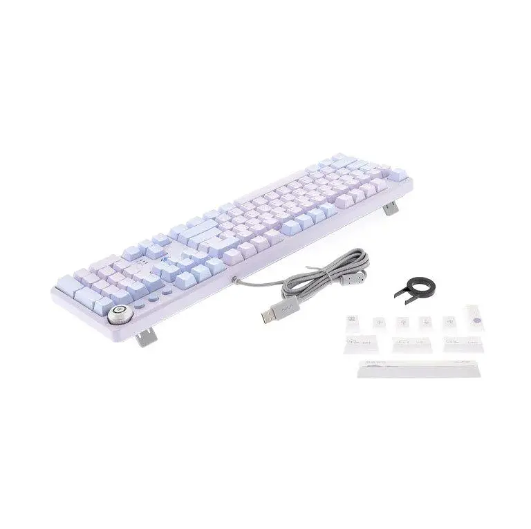 Клавіатура ігрова механічна Aula Mechanical F-2088 PRO Blue-Purple, +10 keys White, KRGD Blue - фото 2