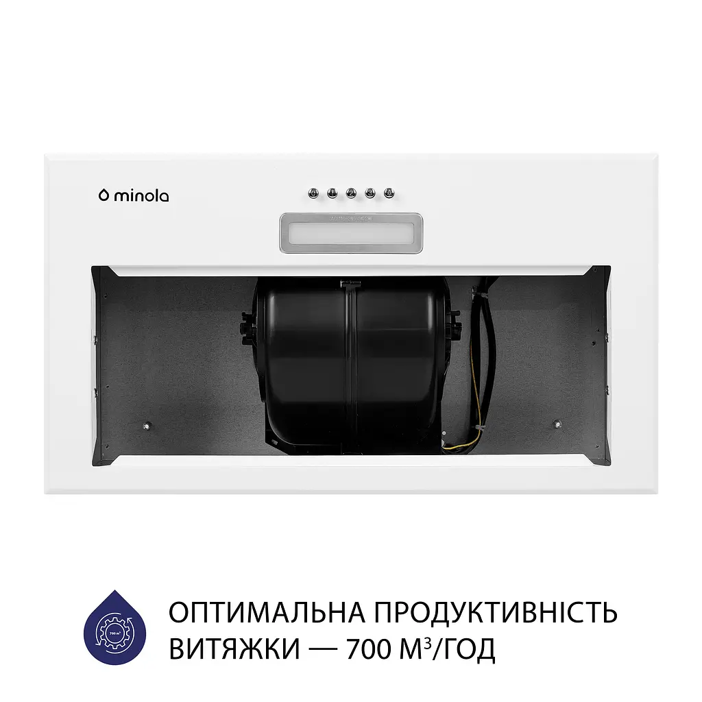 Витяжка повновбудована MINOLA HBI 5214 WH 700 LED - фото 5