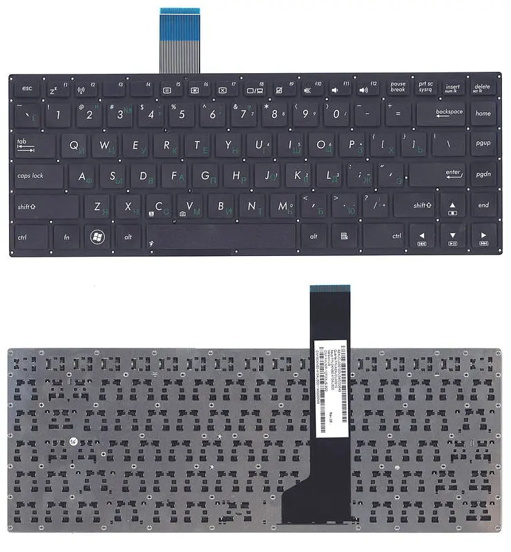 Клавіатура для ноутбука Asus (K46, K46C) Black, (No Frame) - фото 3