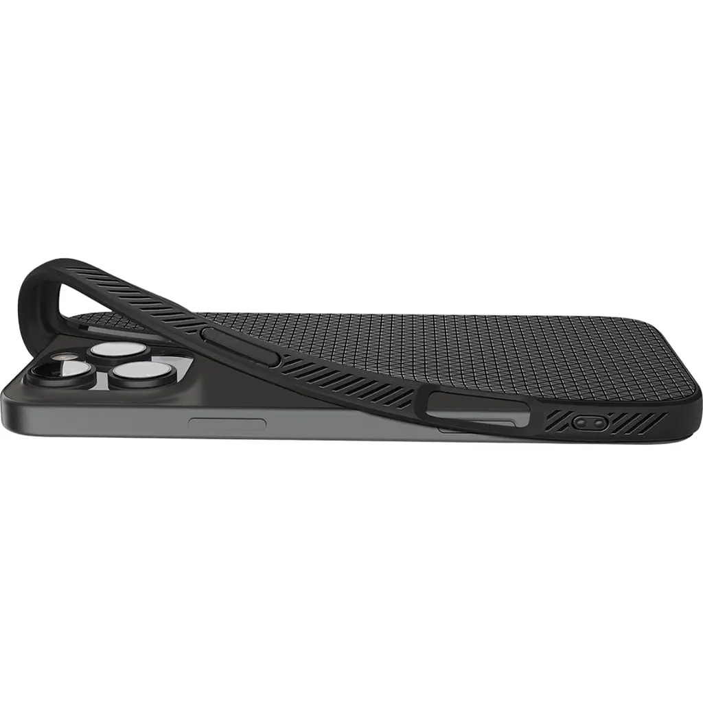 Чехол Spigen Liquid Air для Apple iPhone 16 Pro Matte Black (ACS08117) [117863] - фото 10