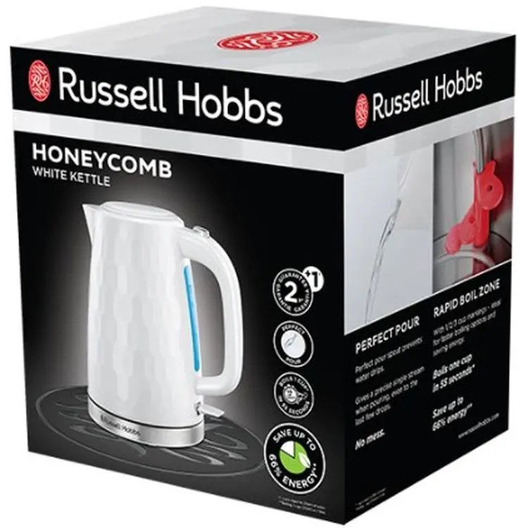 Электрочайник Russell Hobbs Honeycomb 1.7 л белый (26050-70) - фото 2