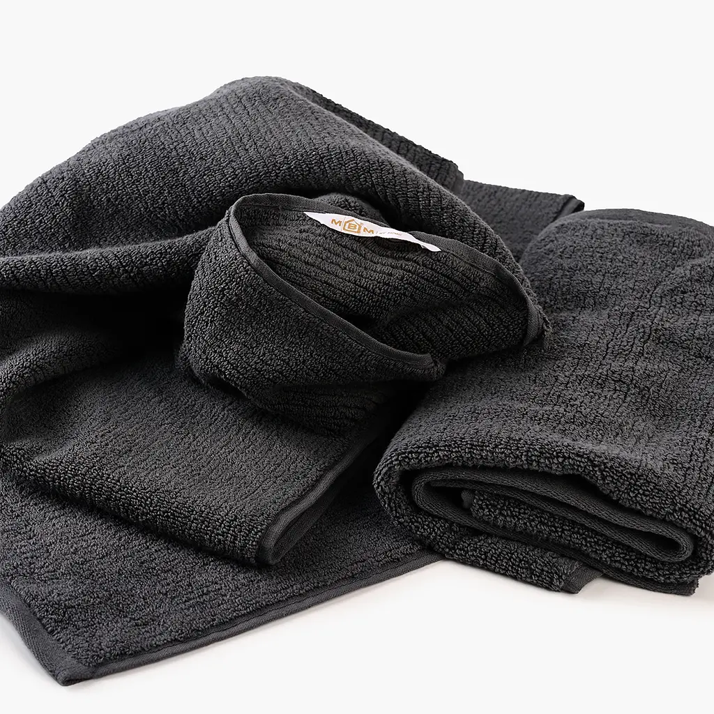 Рушник банний МВМ My Home Хвиля 70х140 см L темно-сірий (BT-10 L DARK GRAY) - фото 5