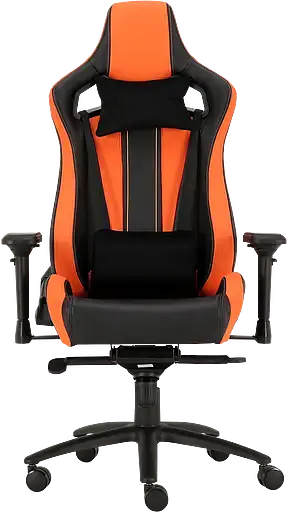 Геймерское кресло GT Racer черное с оранжевым (X-0715 Black/Orange) - фото 2