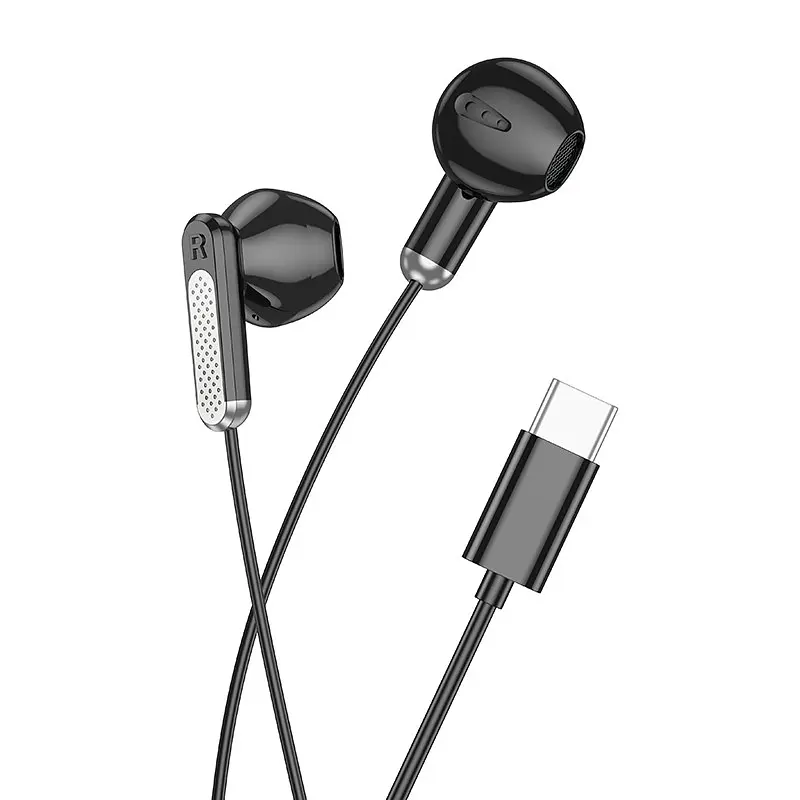 Навушники Borofone дротові з конектором USB-C BM90 TYPE-C штекер чорні - фото 2
