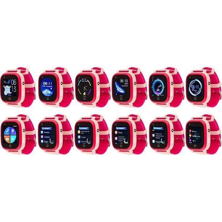 Дитячий водонепроникний смарт-годинник AmiGo GO005 4G WIFI Thermometer Pink [59323] - фото 5
