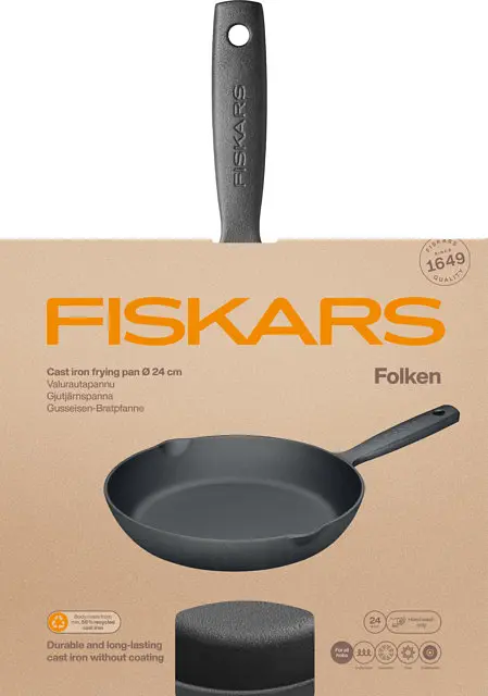 Сковорода чавунна Fiskars Folken 24 см (1075700) - фото 5