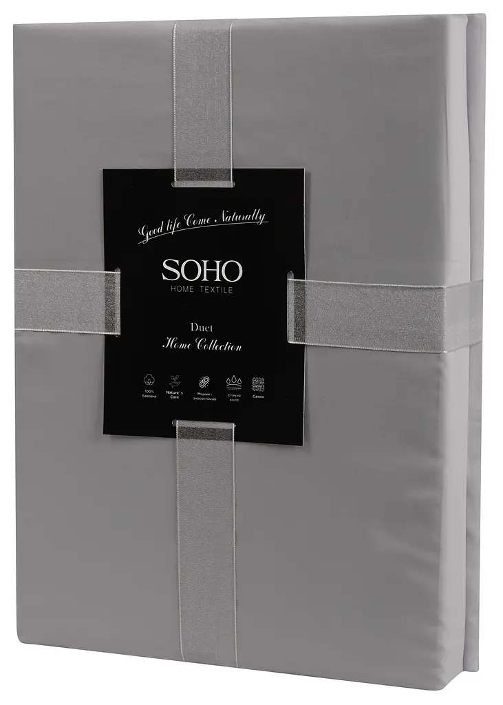 Комплект постільної білизни Євро Duet 200х230 см Mocha/Grey SOHO pbe0050817 - фото 5