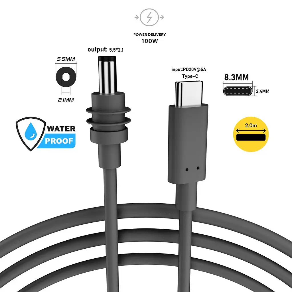 Кабель живлення для Starlink Mini провід перехідник DC на USB Type-C 5м (19217) - фото 4