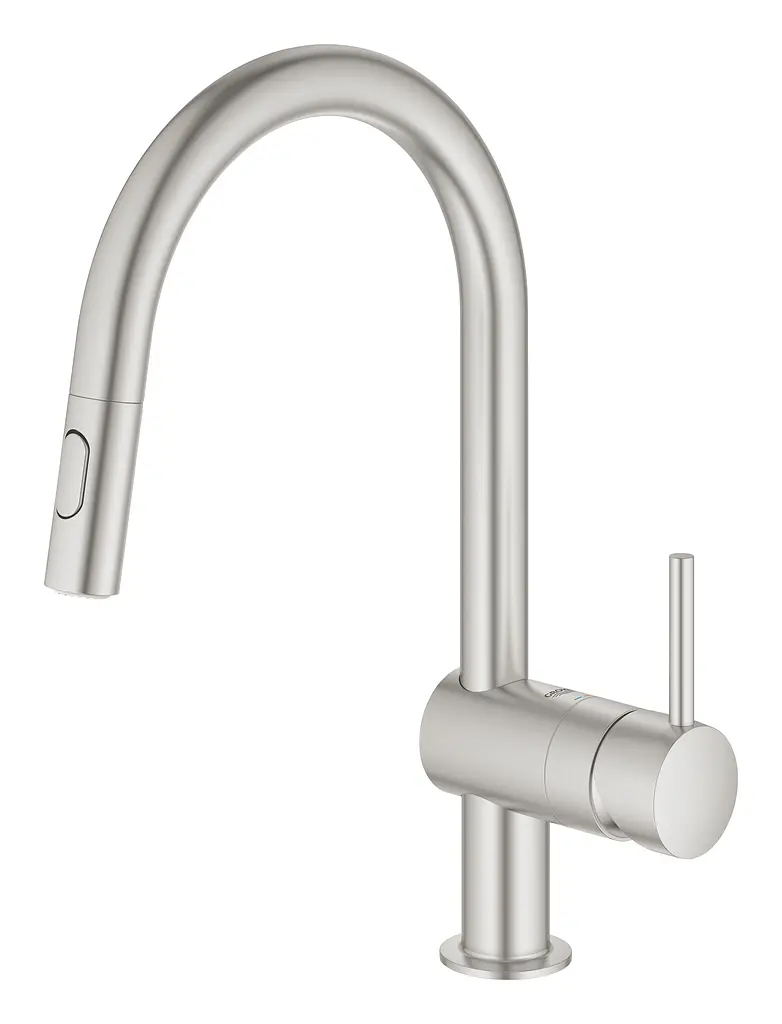 Змішувач для кухні з висувним виливом Grohe Minta 32321DC2, Нержавіюча сталь - фото 4