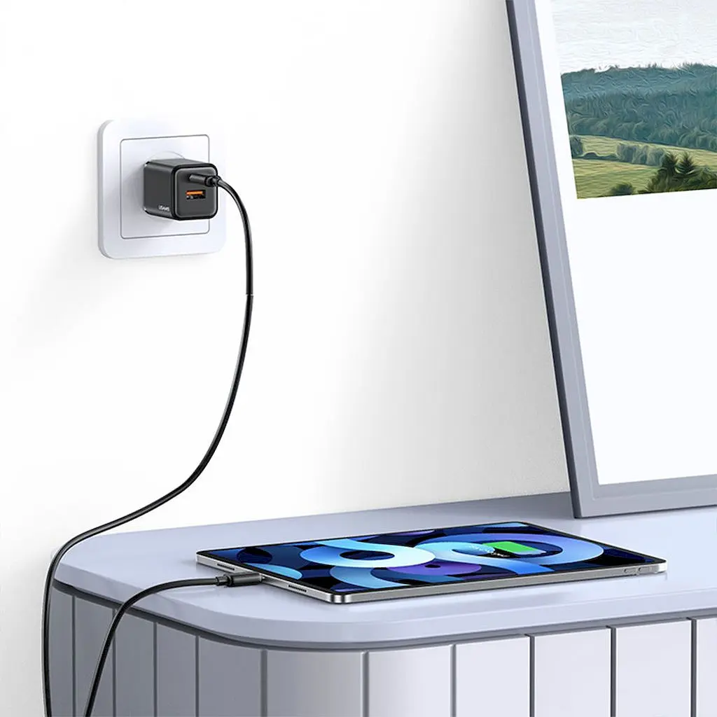 Дріт для зарядки та передачі данних UsamsType-C до Lightning 30W 2м, чорного кольору - фото 6