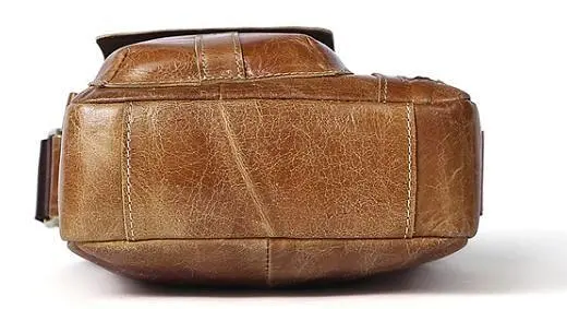 Сумка чоловіча гладка 14707 Vintage світло-коричнева - фото 6