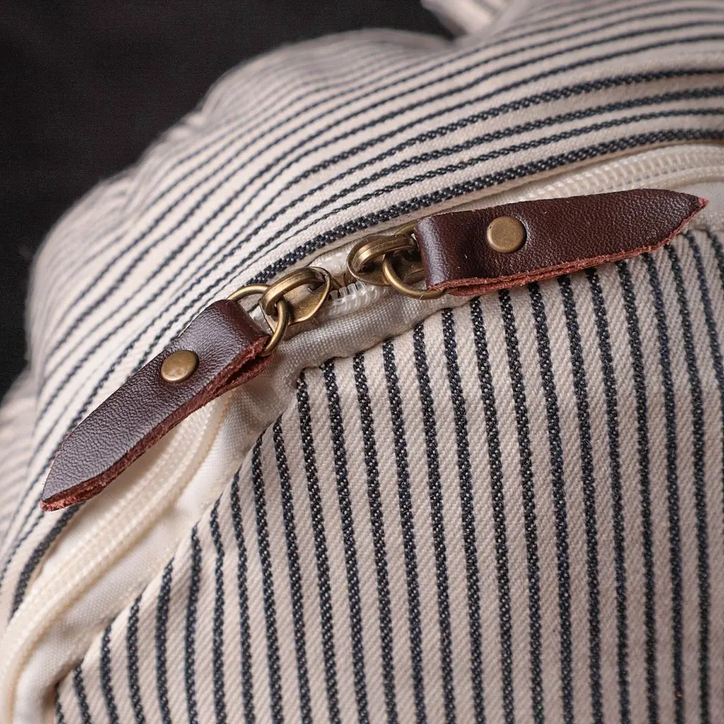 Літній жіночий рюкзак з якісного текстилю Vintage s_15077 молочний - фото 8