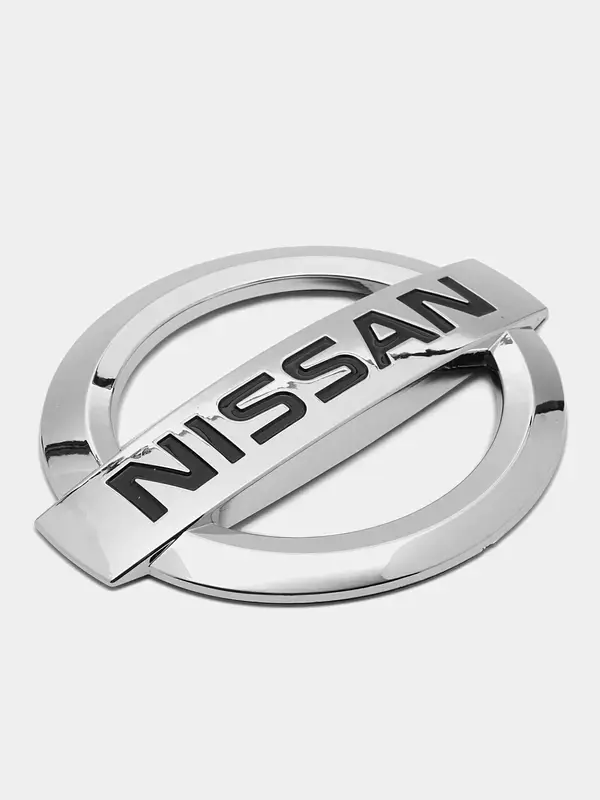 Емблема решітки задня для Nissan Хром 160 мм Пластик на скотчі (Завод) - фото 4