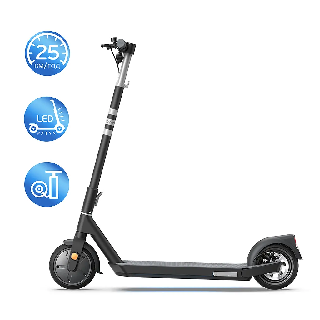 Електросамокат OKAI ES20-NEON Black 9", 300(600)W, 9.8Ah, 40km, 25km\h, 20%, NFC, App, 16kg (ES20-B) - фото 4