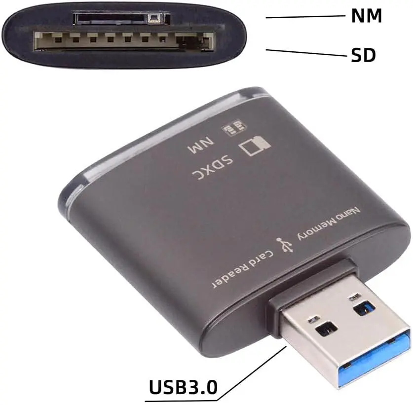 Кардрідер USB 3.0 для карт NM та SD, подвійний слот, швидкість до 5 Гбіт/с - фото 5