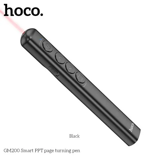 Лазерний пульт HOCO GM200 Smart PPT page turning pen чорний - фото 4