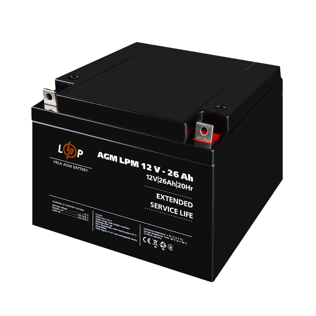 Аккумулятор AGM LPM 12V - 26 Ah - фото 4