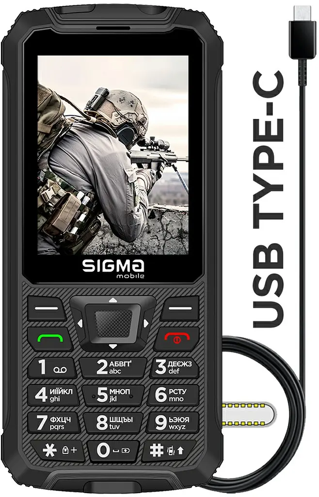 Мобільний телефон Sigma X-treme PR68 TYPE-C black (UA UCRF) - фото 2