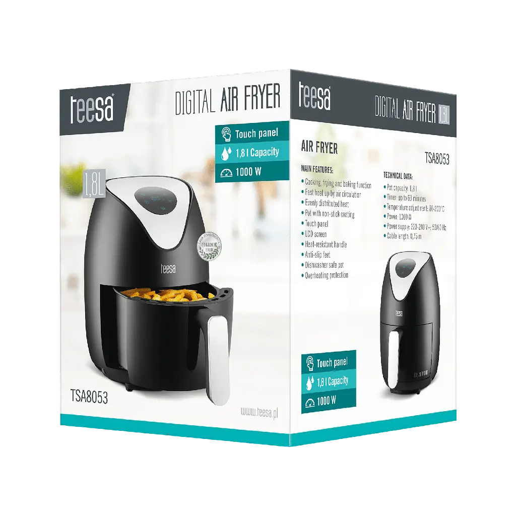Аэрогриль Аэрофритюрница TEESA DIGITAL AIR FRYER 1,8L - фото 5