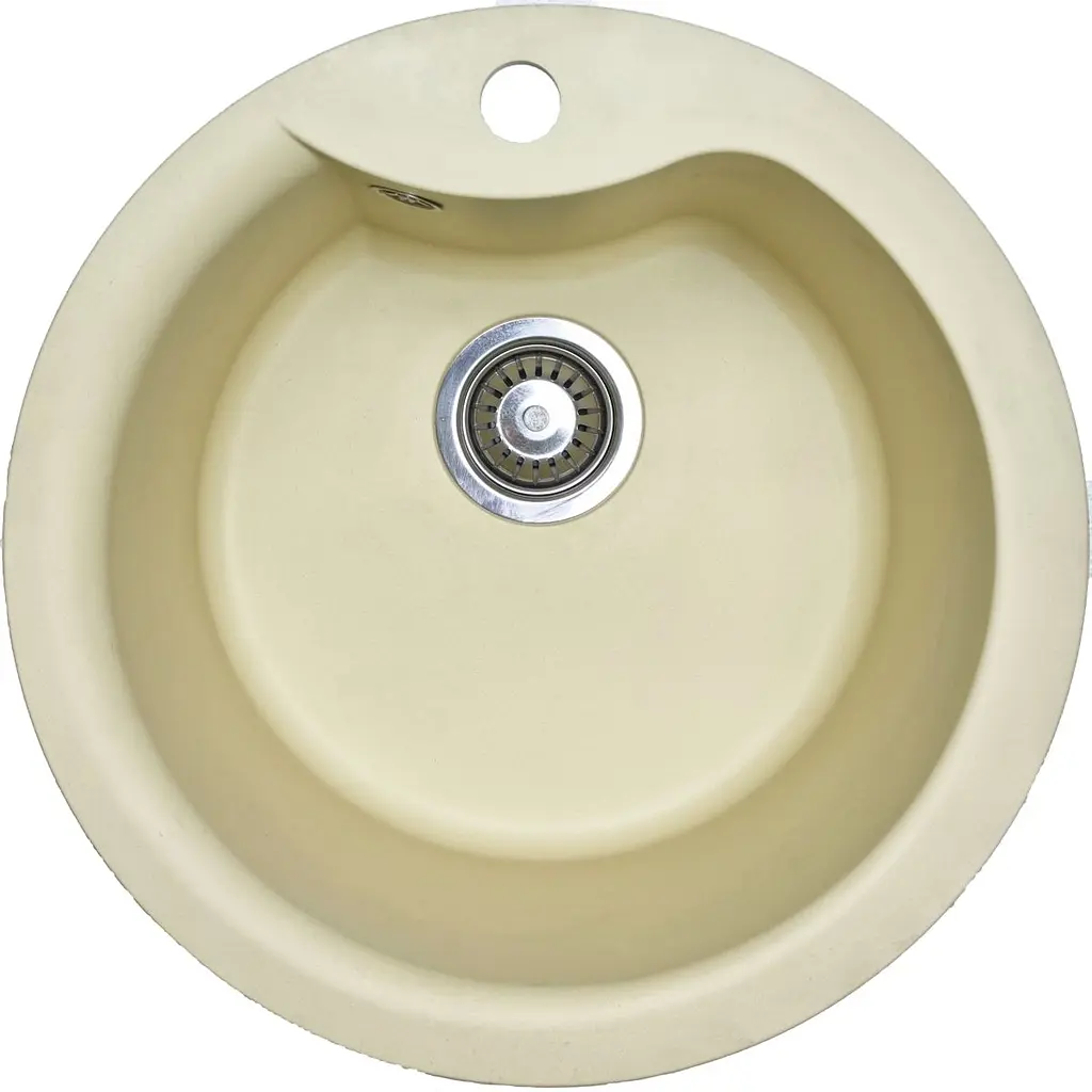 Кухонна мийка Adamant WAVE ivory d 485x210 мм, без крила d 48 - фото 3