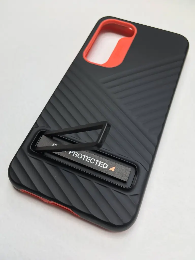 Оригінальний протиударний чохол для Samsung Galaxy S23 Plus (S916) Gear4 Battersea D3O Black Orange з підставкою - фото 4