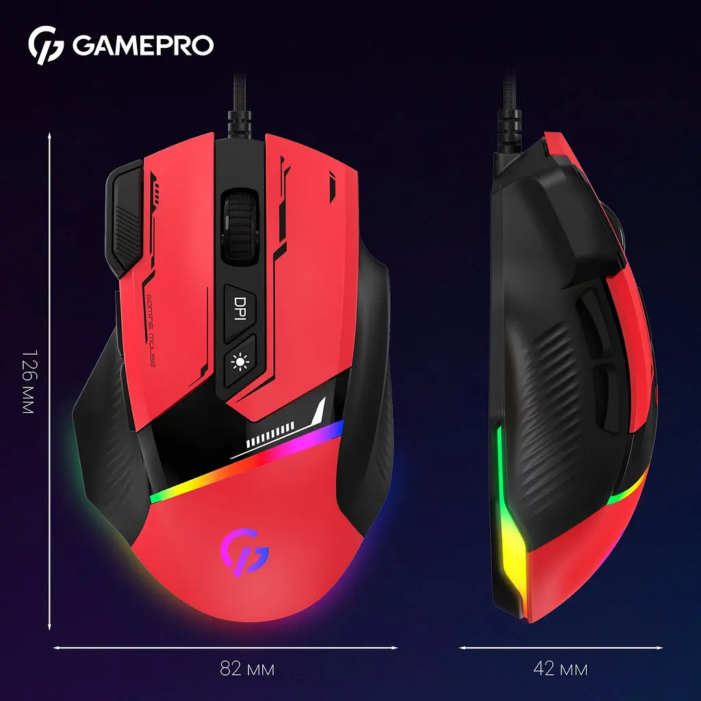 Миша GamePro червона (GM300R) - фото 7