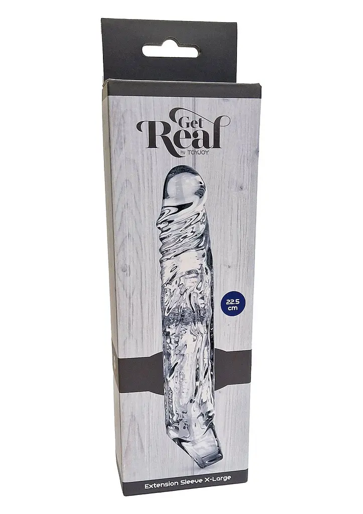 Насадка на пеніс ToyJoy Get Real Extension Sleeve XL, 22.5 см (прозорий) - фото 5