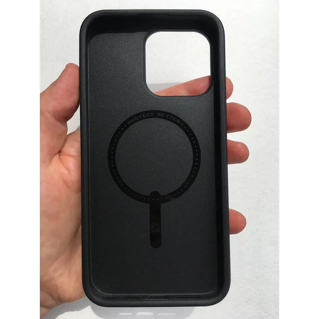 Чехол противоударный Gear4 Zagg London MagSafe для Iphone 15 Pro Max (6.7") тканевый Black Geo - фото 10