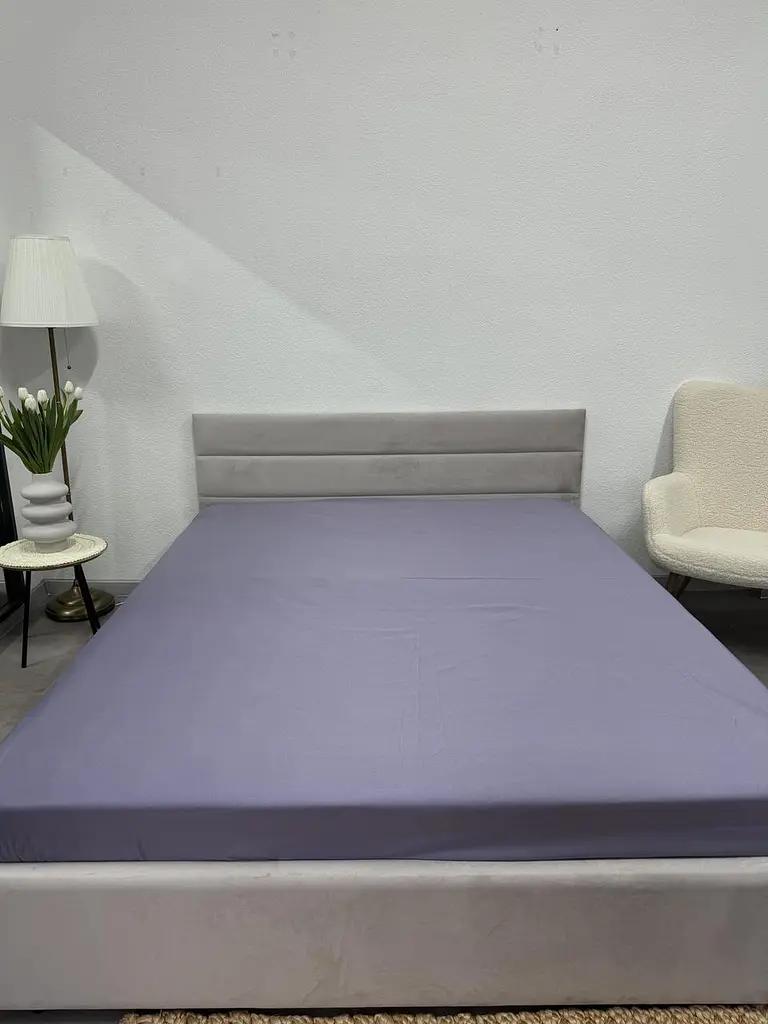 Простирадло на резинці Ecotton 140х200 см фіолетовий Nid Purple 24579 (24579) - фото 2