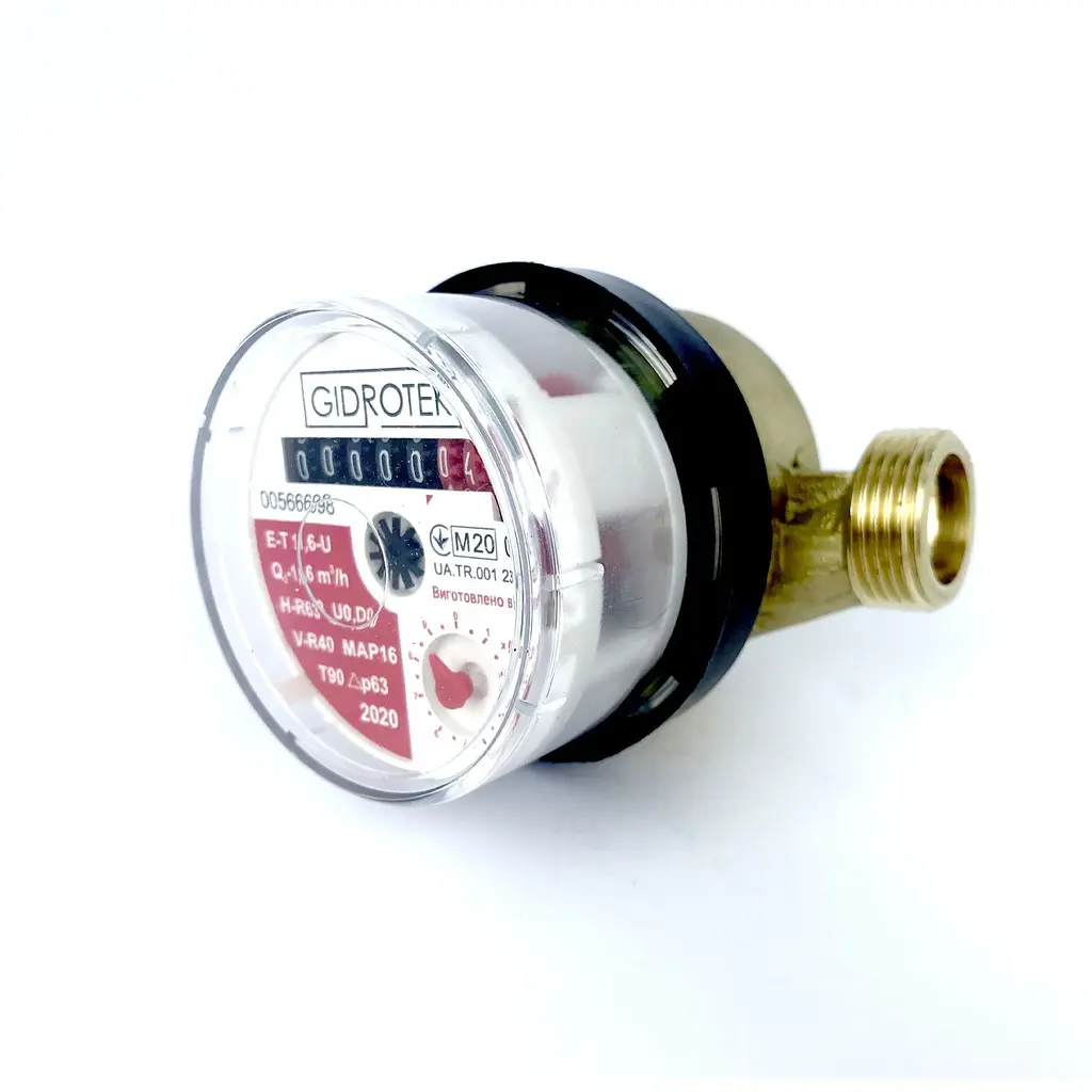 Лічильник гарячої води Gidrotek E-T 1,6U 1/2″ зі штуцером (110мм) - фото 3