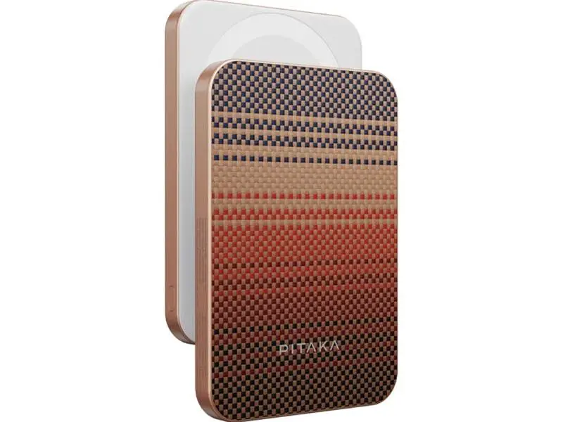 Зовнішній акумулятор (Power Bank) Pitaka Aramid 5000 mAh Sunset (PBQ2402) - фото 2
