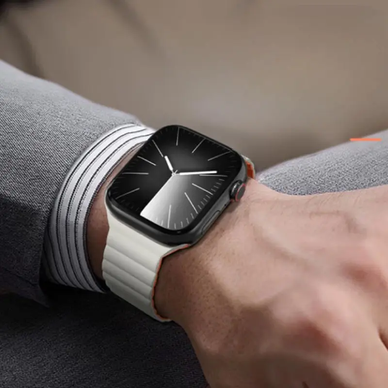 Ремінець Magnetic Silicone для Apple Watch 42(ser.1-3)/44/45/46/49 мм White Blueo teh0029337 - фото 6