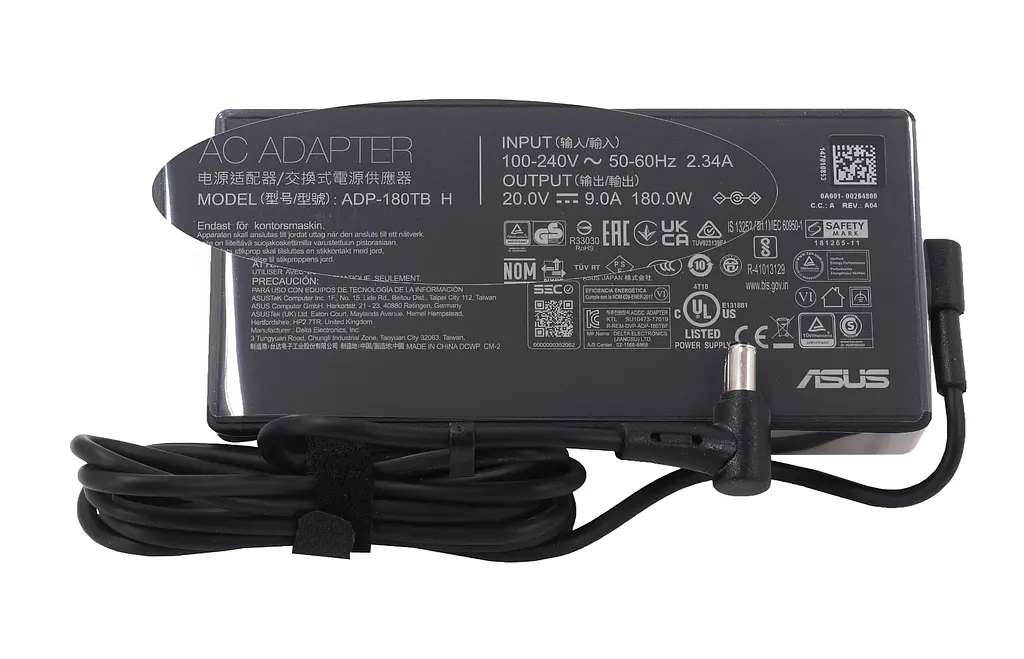 Блок живлення (зарядка) для ноутбука Asus Zephyrus ROG Strix 180W (20V 9.0A 6,0ммx3,7мм) ADP-180TB [NEW Design] від Asus, 180W, 20V, 9.23А, 6,0ммx3,7мм - фото 3