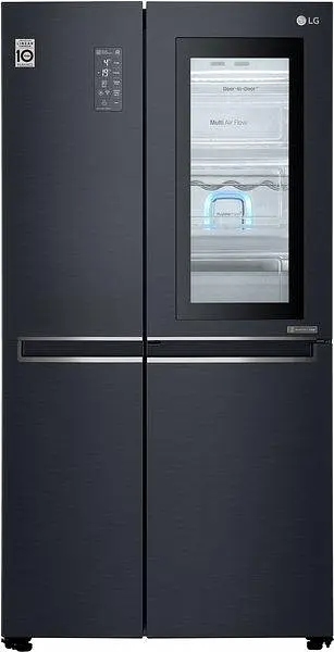 Холодильник SBS LG GC-Q247CBDC 179х74х91см 2 двері холодильне відділення 406 л морозильне відділення 220 л A+ NF Чорний мат. (GC-Q247CBDC) - фото 2