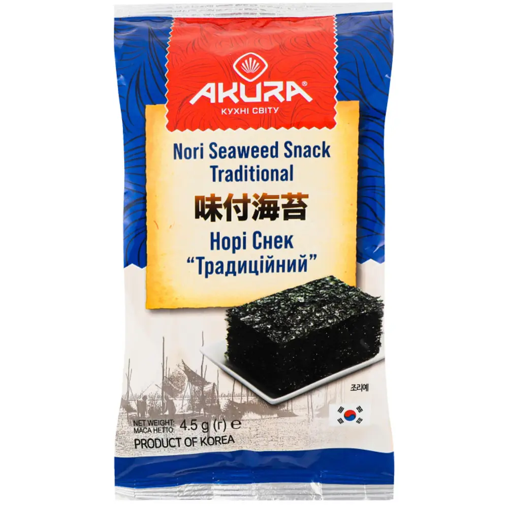 Нори снек Akura Традиционный 4.5 г - фото 2