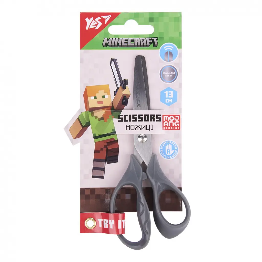 Ножиці "Yes" 13см /480461/ "Minecraft" (1/12/360)