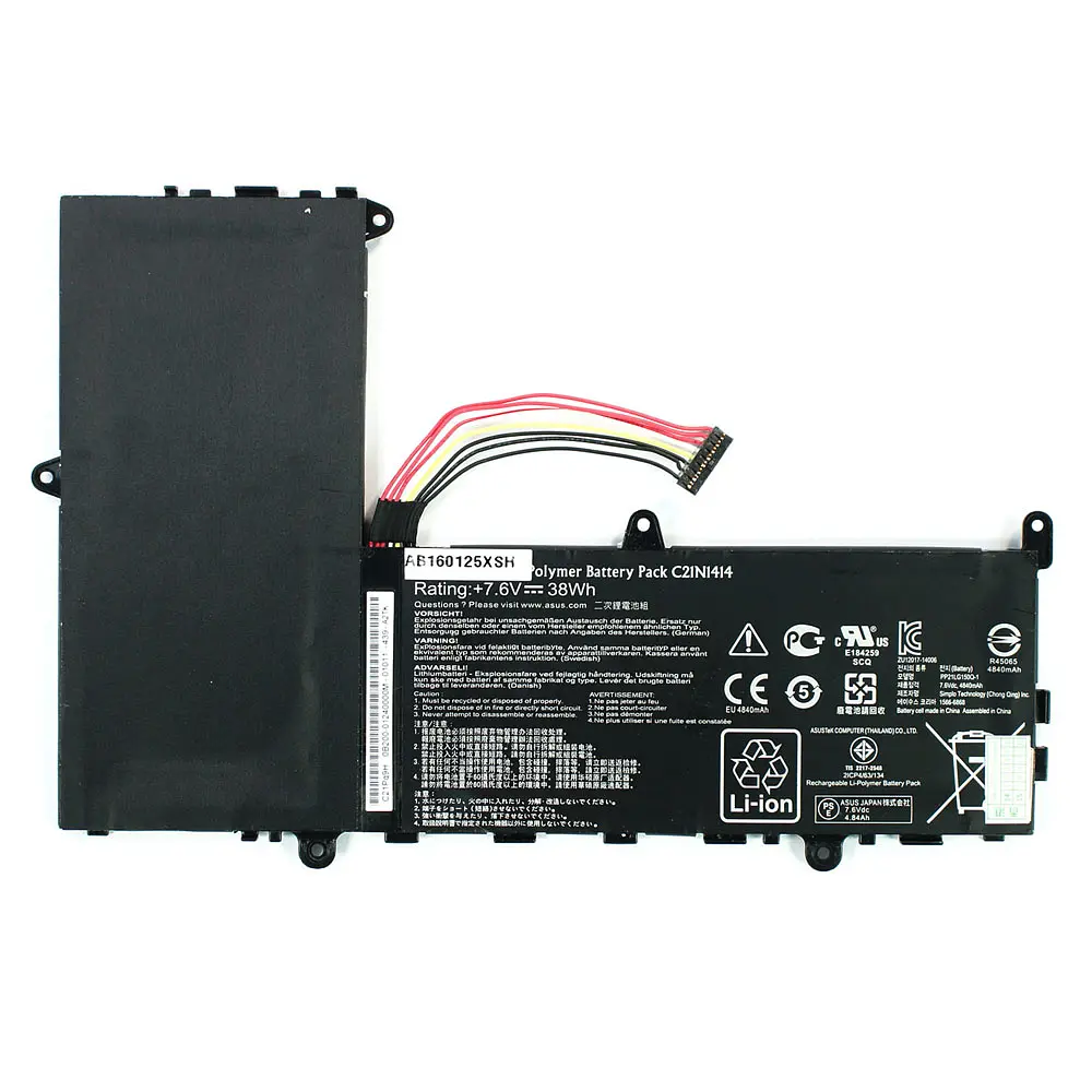 Акумулятор для ноутбука Asus C21N1414 (X205TA, F205TA series) 7.6V 4900 mAh 38Wh Black (0B200-01240000)