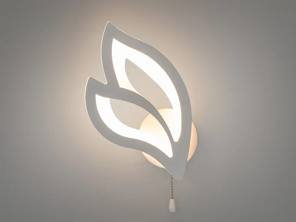 Бра настенное LED Diasha 8165/1WH 17W 935 лм белый акрил металл для спальни - фото 2