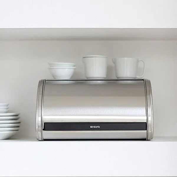 Хлебница металлическая Brabantia Roll Top Bread Bin Medium 31.6x26.5х17.3 см серебристая (348907) - фото 4
