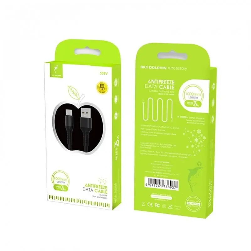 Кабель SkyDolphin S05V TPE Frost Line USB - micro USB (M/M), 1 м, Black (USB-000553) - фото 2
