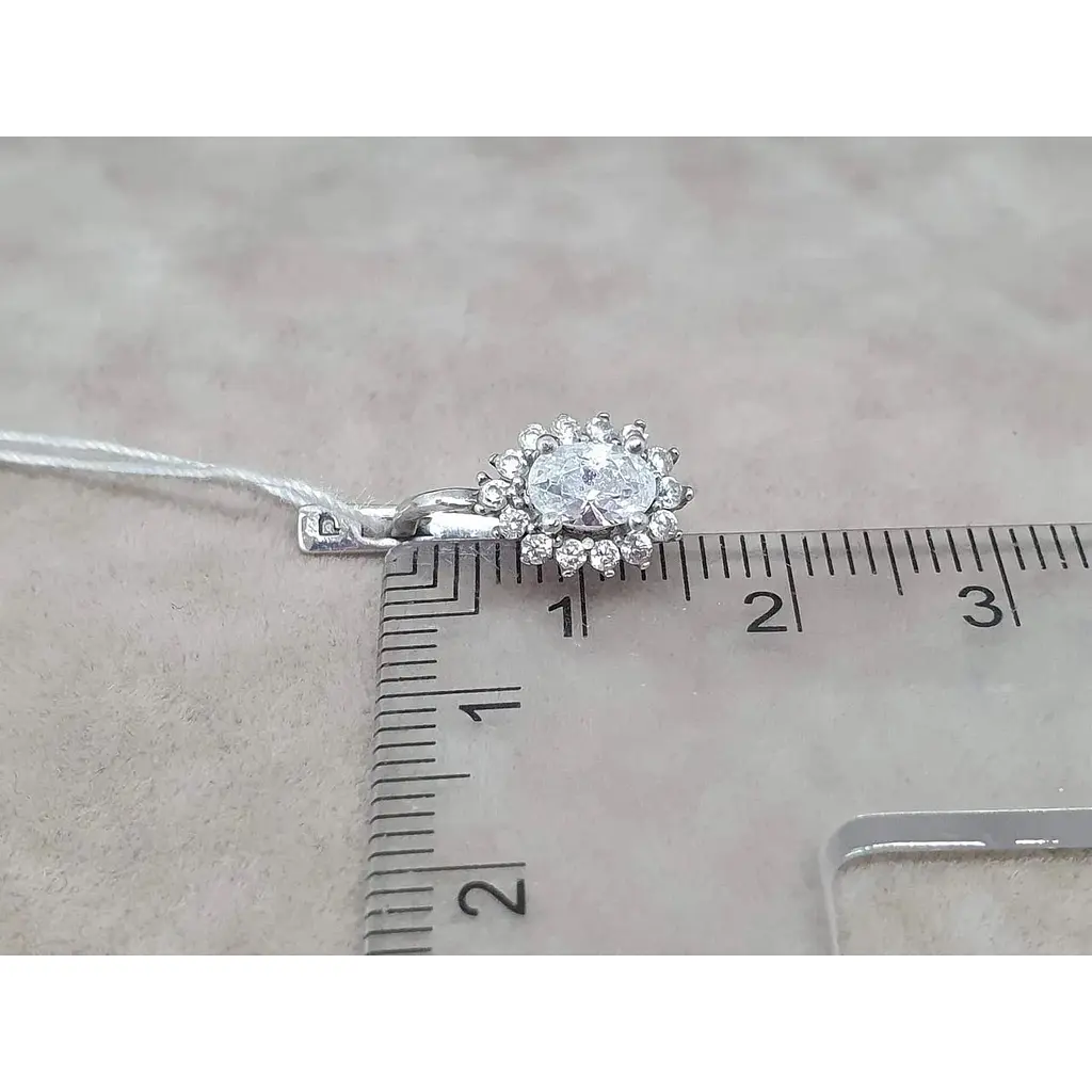 Срібні сережки Агні МАЛИНКА з фіанітами. 2161/9Р-CZ - фото 5