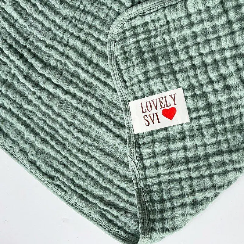 Дитячий рушник з капюшоном Lovely Svi органічна бавовна (муслін) – 80 x 80 см, від 0 до 2 років, Зелений (21801258) - фото 3