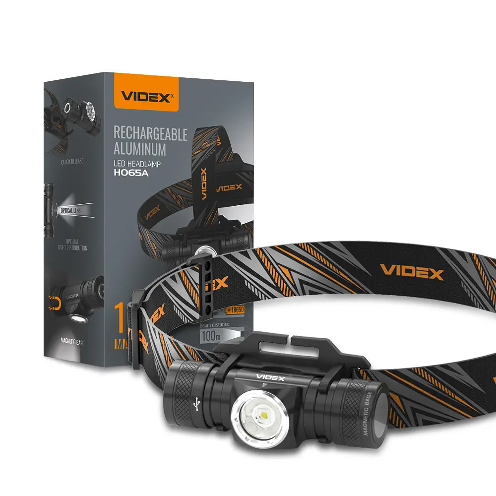 Налобний світлодіодний ліхтарик Videx VLF-H065A, 1200Lm 5000K (27213-000) - фото 2